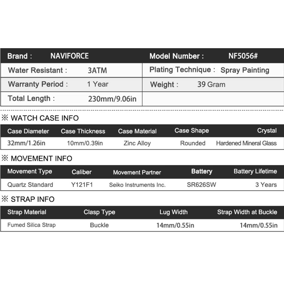 نیوی فورس مدل NF5056GNGN