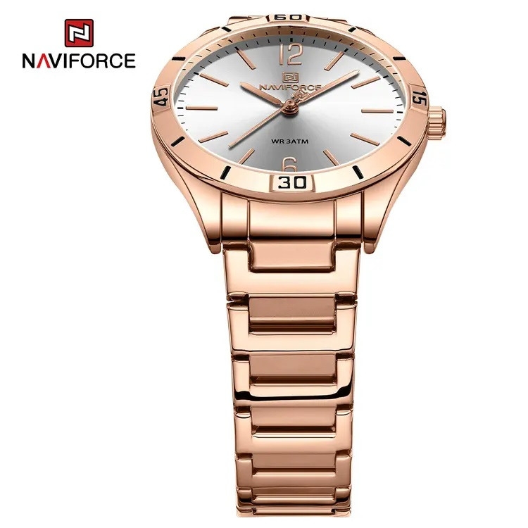 ساعت مچی عقربه ای زنانه نیوی فورس مدل NF5029RGW