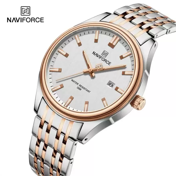 ساعت ست مردانه زنانه نیوی فورس NAVIFORCE کد NF8040SRGW