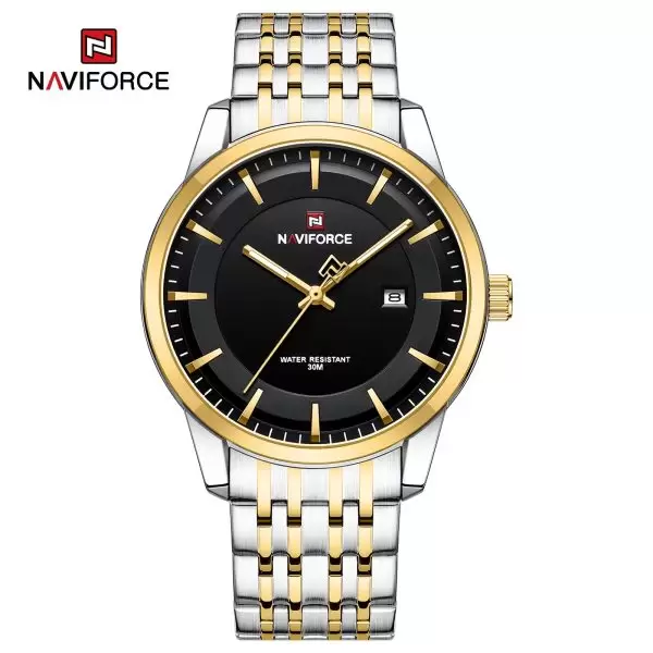 ست ساعت مچی عقربه ای زنانه و مردانه نیوی فورس مدل NF9228SBG