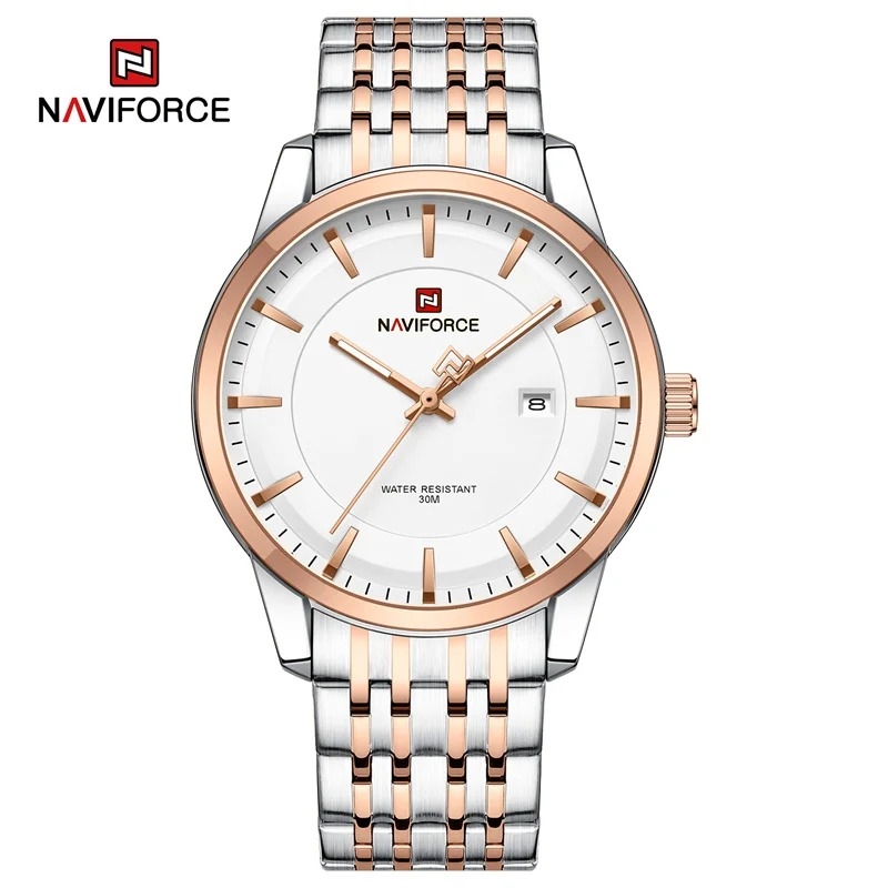 ست ساعت مچی عقربه ای زنانه و مردانه نیوی فورس مدل NF9228SWRG