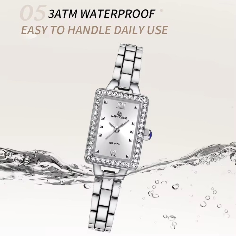 ساعت مچی عقربه ای زنانه نیوی فورس مدل NF5043SWS