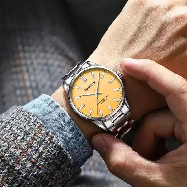 ست ساعت مچی عقربه ای زنانه و مردانه کورن مدل 9090